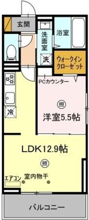 フォーリア Aの物件間取画像